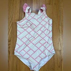 The Beaufort Bonnet Company Pink & White One-Piece Swimsuit
